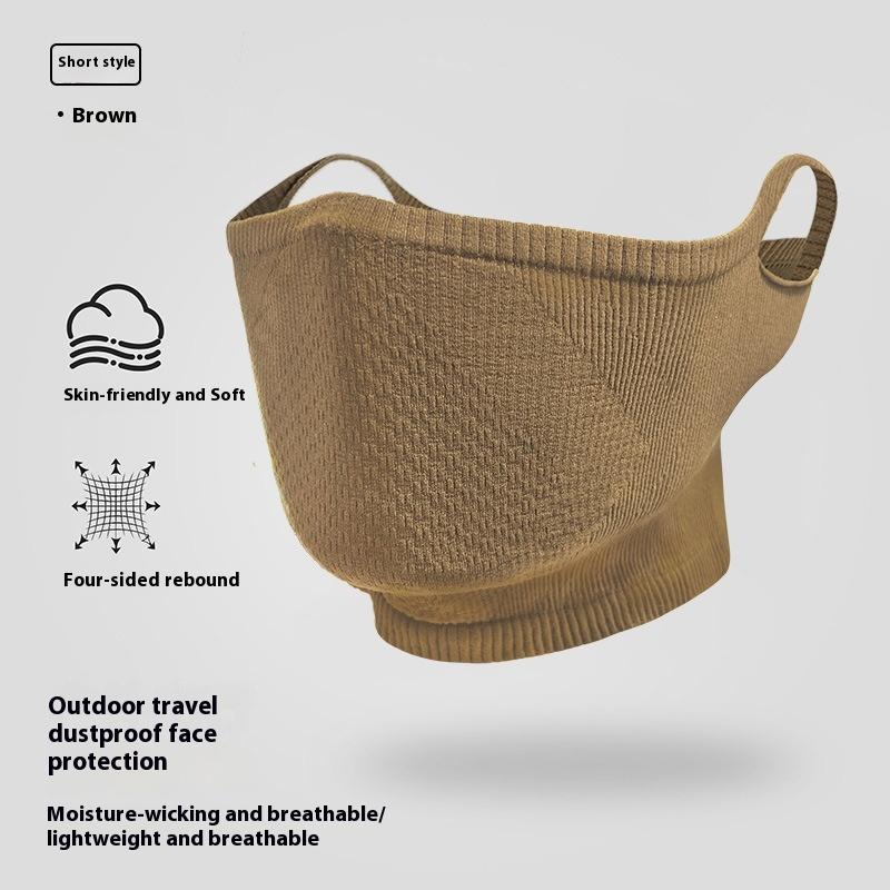 

Autumn/Winter Sport Cycling Bike Hanging Ear Face Cover Reusable Masks Hiking Camping Neck Gaiter Scarf 1 коричневий