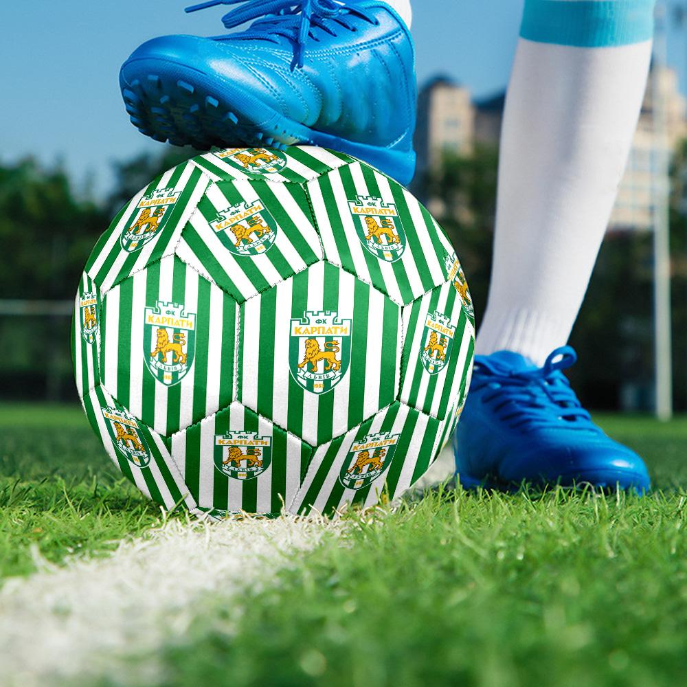 Karpaty Lviv Indoor Soccer Ball Size 5 Colorful All Ages Machine Stitched PVC Competition Ready Durable High-Bounce