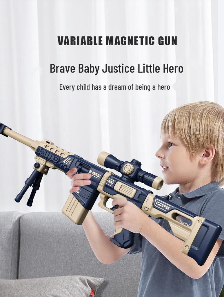 Magnetic Toy Gun with Creative Design and Electric Sound Effects, Ideal Children's Gift for June 1st Birthday.