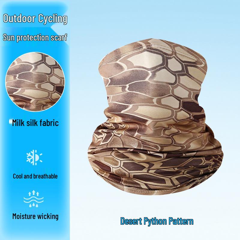 Slim Camouflage Neck Gaiter & Face Mask: Unisex, Dustproof, Breathable Ice Silk