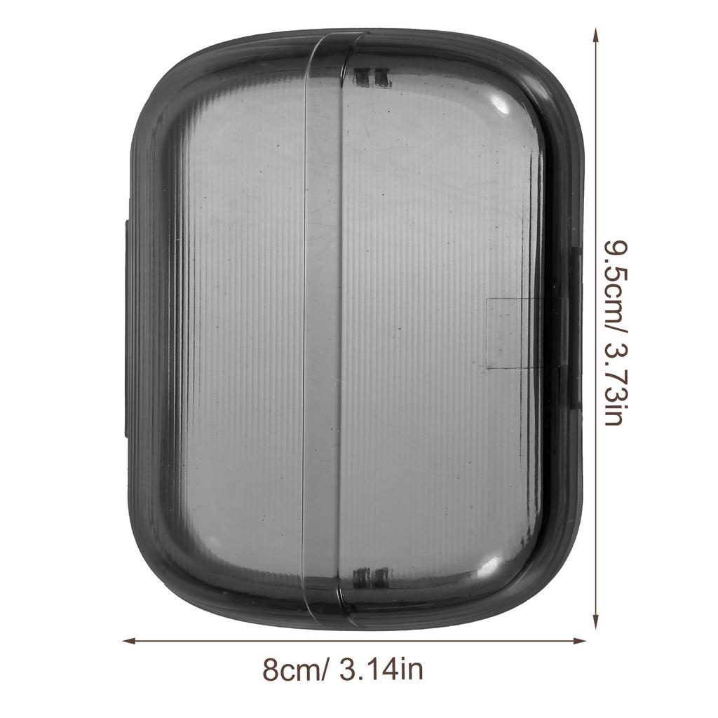 1Set Retainer Case Dental Storage Box Portable Travel Denture Organizer with Cleaning Brush and Mirror Compact Hygienic Hygiene
