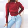 Sweater Round Neck All-match Knitted Women Sweater for Daily Wear