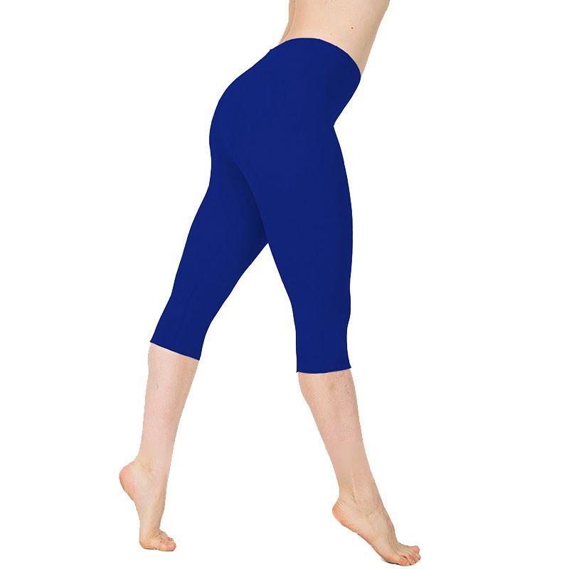 Womens Low Waist Yoga 34 Capri Pants Fitness Sports Gym Basic Leggings Shorts