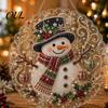 Acryl-Ornamente für Zuhause Weihnachtsbaum Hängender Schmuck, Kunst mit Kunstperlen DIY Malerei Feier Partyzubehör Sonnenfänger, 20cm Leuchtend