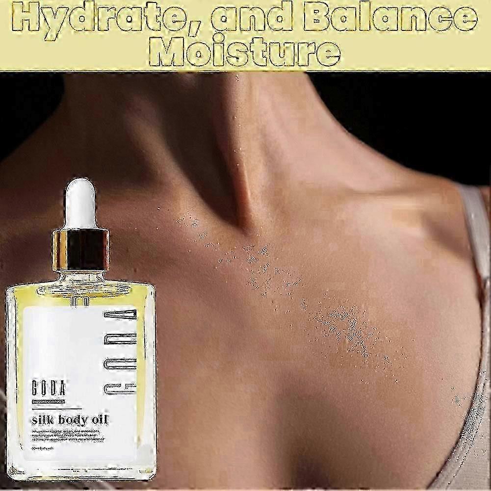 Silk Body Oil, 50ml Nourishing with Natural Protein Extract for Smooth Glowing Skin, Lightweight Non - Greasy for All Skin Types