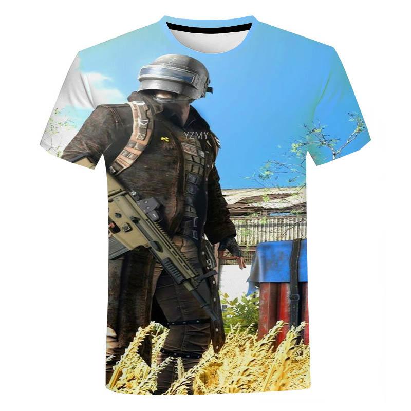 Männer Frauen Kinder Pubg 3D Printe Coole Tops T-Shirt Spiel Streetwear Fashion T-Shirt Neue Sommer Casual Kurzarm