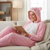 Pyjama Onesie Kigurumi Kostüm Verkleidung Rosa Schweinchen Xxl: 185 - 195cm