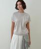 Simeteuligpeosenteu Diagonal Shirring Top / Gray Beige