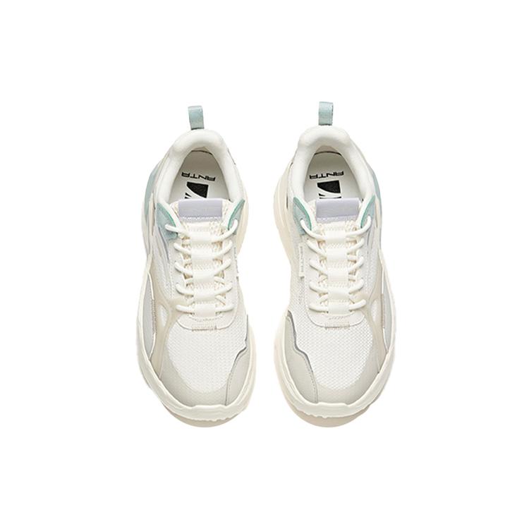 Anta Life Collection MIX Fission Anti Slip Wear Resistant Low Top Sports Casual Shoes Women's White Gray Purple 122118812-2