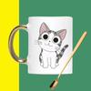Creative cartoon Cat mug with spoon, 400ml teacup coffee ceramic mugs office cup office Drinkware couple cup gift