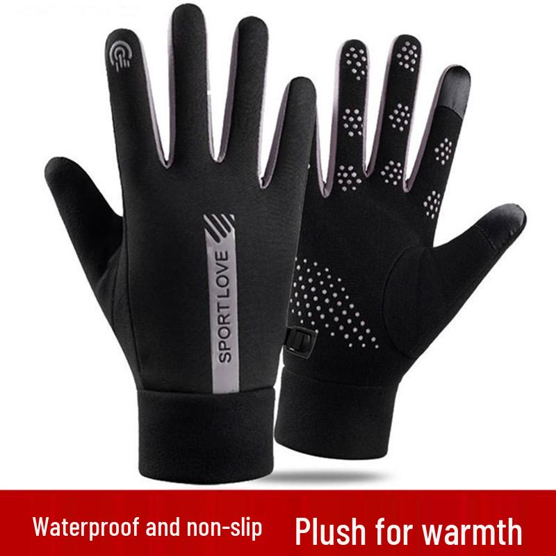 

Unisex Winter Cycling Gloves: Fleece-Lined, Non-Slip, Touchscreen Waterproof Gloves for Riding & Driving. One Size