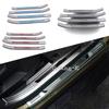 Sticker Trim Stainless Steel For Skoda Kodiaq 2017 2018     Pedal Door Sill Scuff Plate Exterior Threshold 4PCs