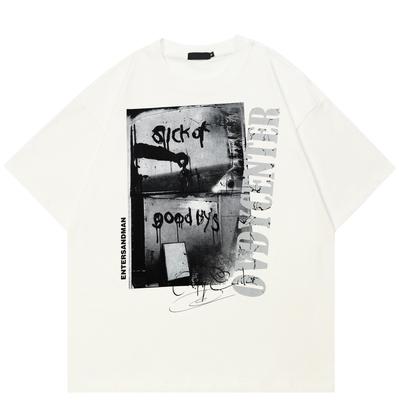 2024 Streetwear Abstrakte Grafik Unisex T-Shirt Baumwolle T-shirt Unisex Tops Tees Sommer Kurzen Ärmeln T Hemd