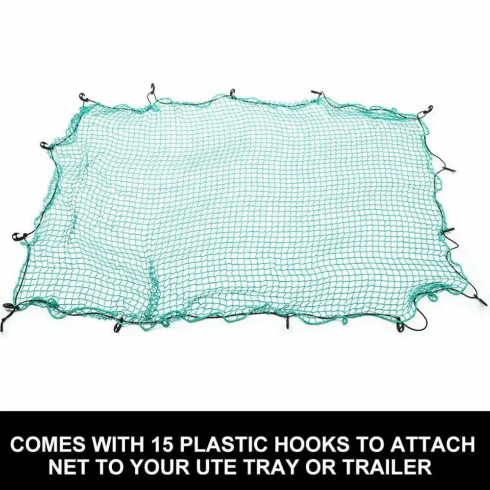 With 15Pcs Hooks Trailers Net Heavy Duty Cargo Net For Truck Trailer Mesh Bungee Cord For Trailer Truck Boat