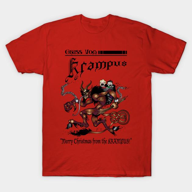 Merry Christmas From The Krampus Funny Christmas Monster TShirt 100 Cotton ONeck Short Sleeve Casual Mens Tshirt Size S3XL S