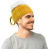 Winter Warm Hat Beer Cup Hats Beanie Unisex Hairline Cap Beer Lovers Ear Warmers for Women Men New Year Presents Fun Gift