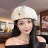 New cute bow beret spring and autumn versatile face little cloud painter hat