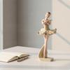 Ballerina Figurine with Base Resin Decor Well-Balanced for Bedroom, Dance Lovers