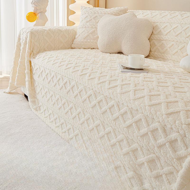 Universal Sofa Protective Cover All-Inclusive Cover Towel Anti-Scratching Lambswool Thickened Blanket Simple Seat Cushion Dustproof Cover Cloth