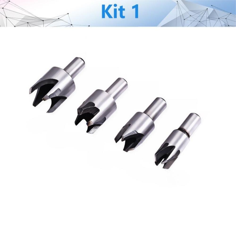 

4/8 шт./комплект Інструмент для різання дерев’яної заглушки Свердло Пряме та конічне, 5/8 1/2 3/8 1/4 Деревообробне Коркове свердло Ніж kit1