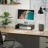 FITUEYES Wooden Desktop Monitor 425mm Desktop Computer DT104201WB Stand, Stand, Wide, Storage, Stand, Black,