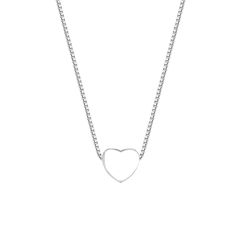 

Модная японская и корейская версия ожерелье-чокер с сердечком для женщин, простая художественная цепочка на ключицу для женщин, японские подарочные аксессуары