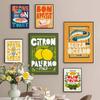 Beans On Toast Cartoon Funny Food Prints and Posters Bon Appetit Quote Canvas Painting Kitchen Wall Picture Club Bar Shop Decor
