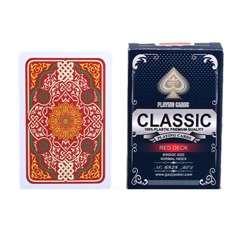 PVC Waterproofs Film Playing Card Plastic Playing Card Board Games Poker Card Practical Gift for Adults and Seniors