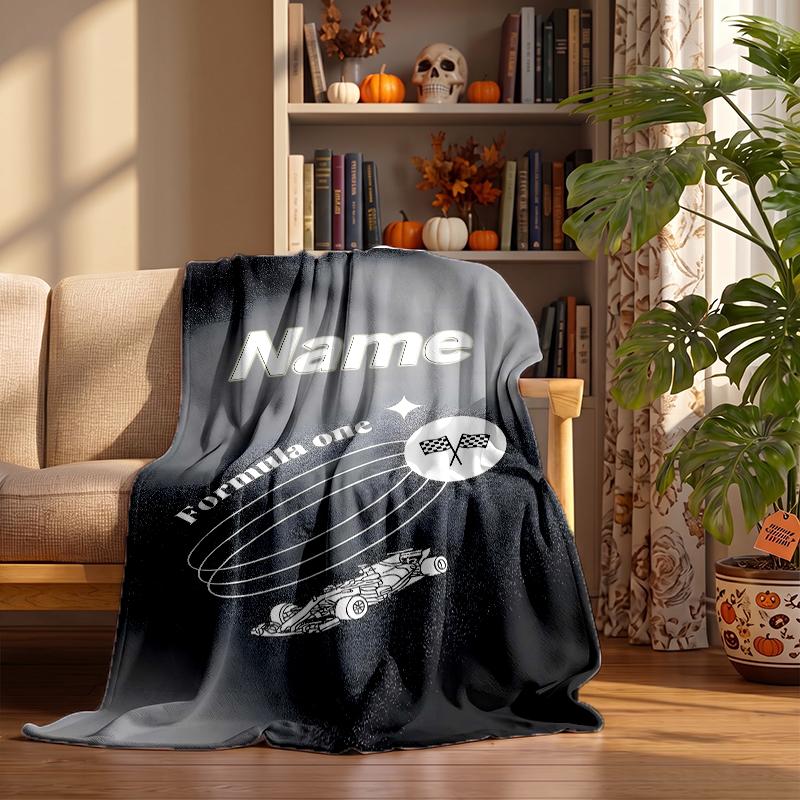 F1 Custom Flannel Blankets Soft Warm Cozy Throws for Home Decor Holiday Gifts