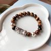 Dianrun Herre Armbånd med Formuesbringende Tigerøye & Sølv Pixiu - Vintage Smykkegave