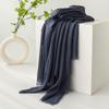 Spring & Summer Lightweight Sunscreen Shawl: Imitation Cotton-Linen, High-End Silk Gauze Scarf, Solid Color for Women