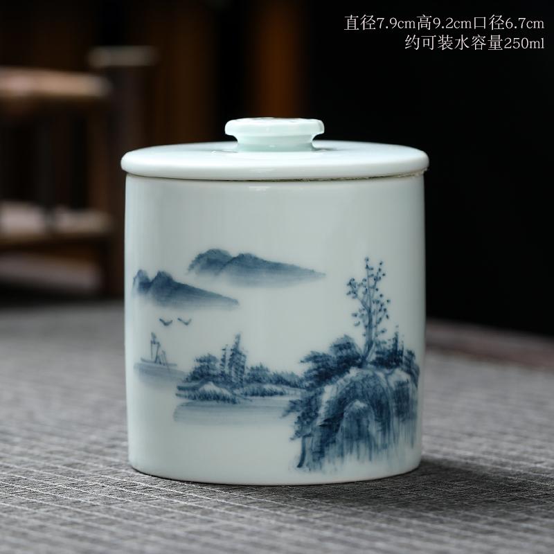 

Retro Green Porcelain Tea Leaf Jar with Lid Portable Mini Ceramic Candy Coffee Bean Powder Storage Jar Jewelry Box Home Decor