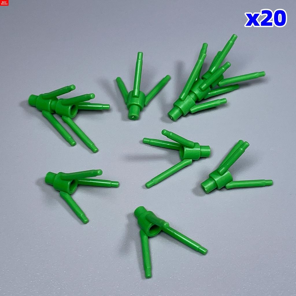 200pcs/lot MOC Bricks 24855 Plant Flower Stem with Bottom Pin For Building Block Parts DIY Christmas Gift Toy