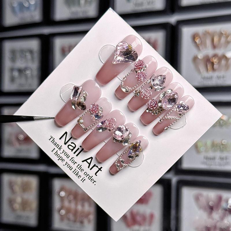 

Чистый ноготь Ручная работа Модный Легкая роскошь Высокий класс Темперамент Белый стиль L