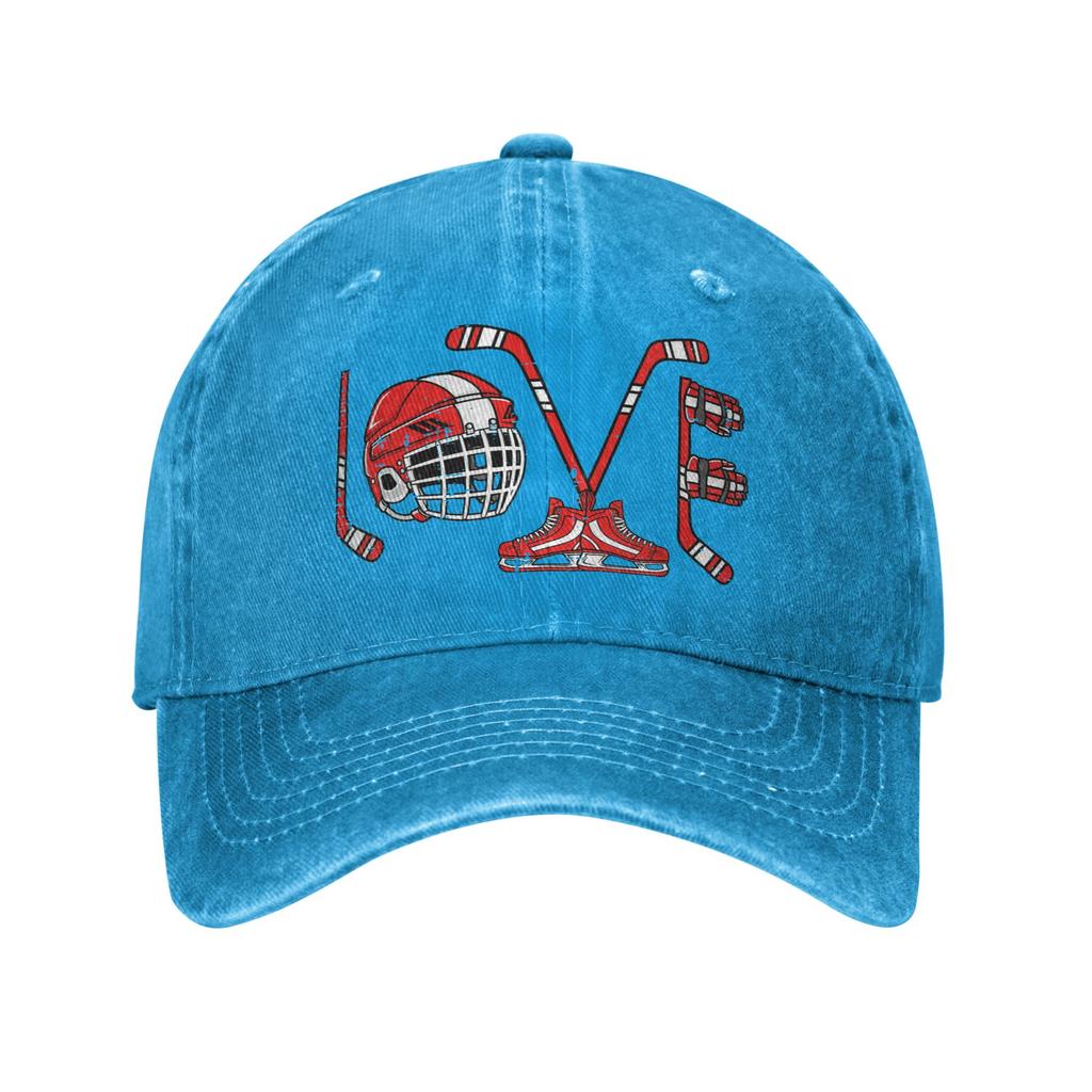 Valentines Day Love Ice Hockey Items Unisex Boys Casual Baseball Cap Tennis Skate Couple Women Classic Baseball Caps