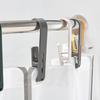 Shower Curtain Clips Laundry Hook with Clip, Non-Drilling ABS Closet Organizer, Multi Purpose Portable Clothes Drying Durable Anti-slip Clip for Home
