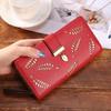 Women's Wallet Printed Leaf Wallet Wallet Korean Edition 2 Fold Zipper Long Card Bag Handbag