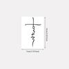 Wind Premium Dark Gothic Personality Pattern English Cross Tattoo Sticker