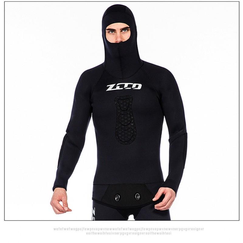 ZCCO 5mm Neoprene Wetsuit Set Camo Spearfishing Diving Suit Men Women Warm Water Sports Gear