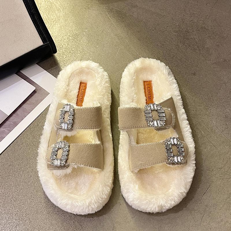 New Fashion Women's Cotton Slippers Winter Women's Shoes Plush Warm Slippers Ladies Thermal Shoes Warm Cotton Shoes for Women