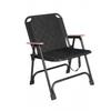 Portable Camping Chair with Wooden Armrests Supportive Padded Folding
