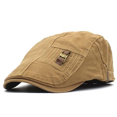 Nuovo cappello con fibbia a I a strisce in pelle da uomo e da donna retrò cappello con lingua d'anatra berretto di cotone cappello da uomo vecchio cappello in avanti