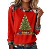 Women's Fashion Christmas Printed Long-Sleeve Pullover Top
