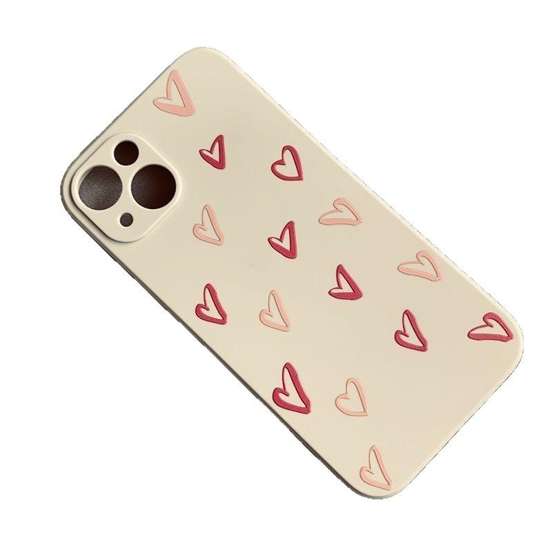 Red Pink Heart for Apple 17 Mobile Phone Case for IPhone16Pro Protective Case 15promax New for IPhone