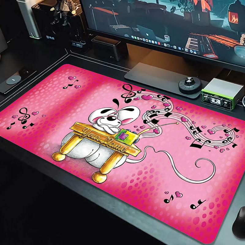 Diddl Custom Name Large Size Mouse Pad Large Gaming Table Cushion Non-slip Laptop Tablet Big Mousepad XXL Mat Mini PC Playmat With Lock Edge