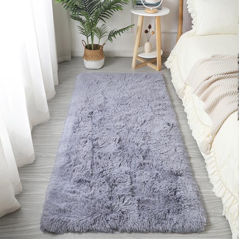 Nordic Silk Wool Tie-Dye Plush Carpet - Bedroom & Living Room Rug