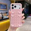 The new Macaron suction cup silicone is suitable for Apple 16promax mobile phone case 17Air simple three-dimensional protective case.