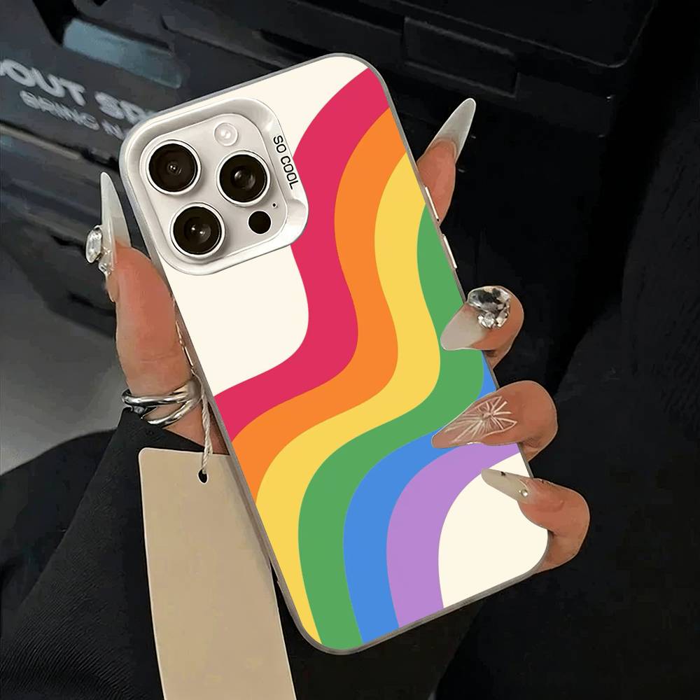 Lesbian LGBT Rainbow Pride Phone Case For IPhone 17 Air 16 15 14 13 12 11 Pro Max White  Sliver  Hard Cover