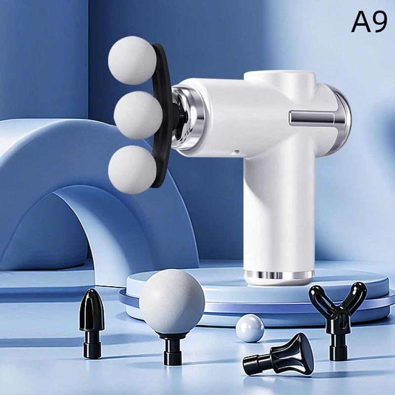 Upgraded Fascia Gun Replaceable 3/5-Head Massager Muscle Relaxation Silent Massager Portable Mini Electric Fascia Massager