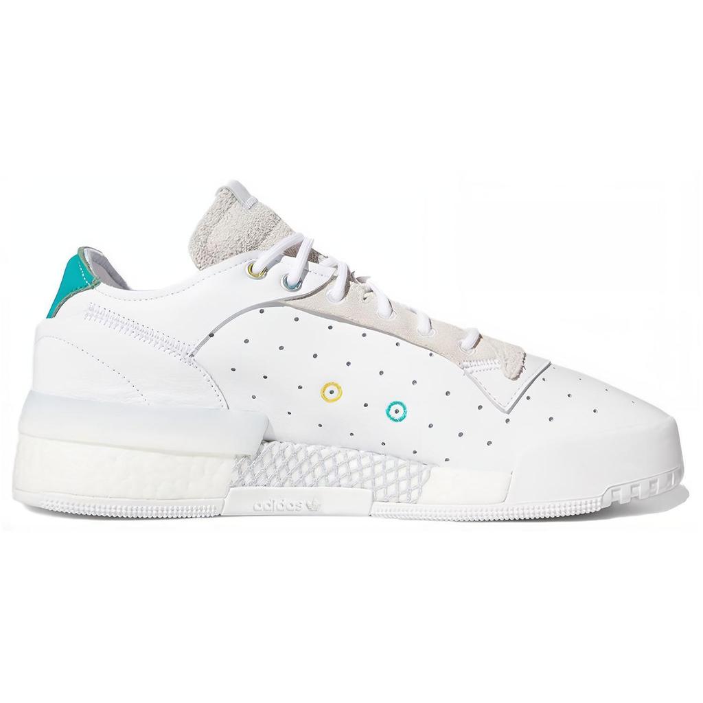 Adidas Originals Rivalry Rm Low Leather Casual Non-Slip Shock Absorption Low-Top Skate Shoes Unisex Sneakers White Green FV4181